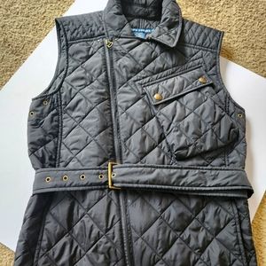 Vintage Ralph Lauren Women’s Black Puffer Ski Vest